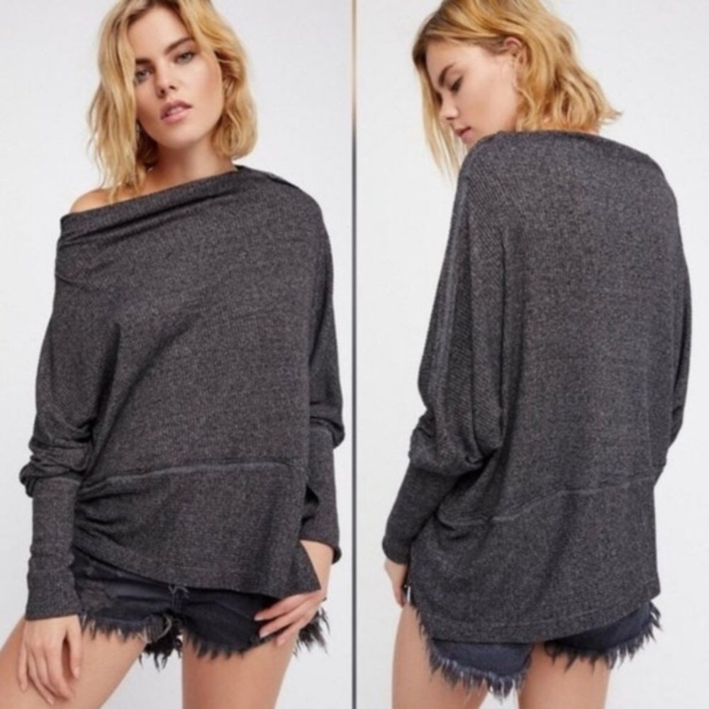 Free People Londontown Thermal longs sleeve top Size medium Gray